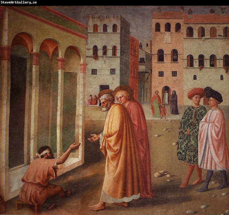 MASOLINO da Panicale Healing of the Cripple and Raising of Tabatha